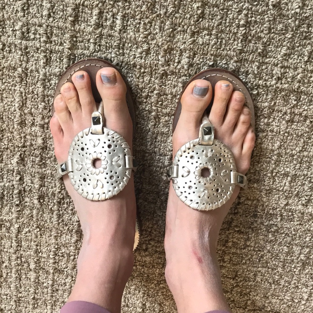 Jack Rogers georgica thong sandals sz 7 fit sz 7-8
